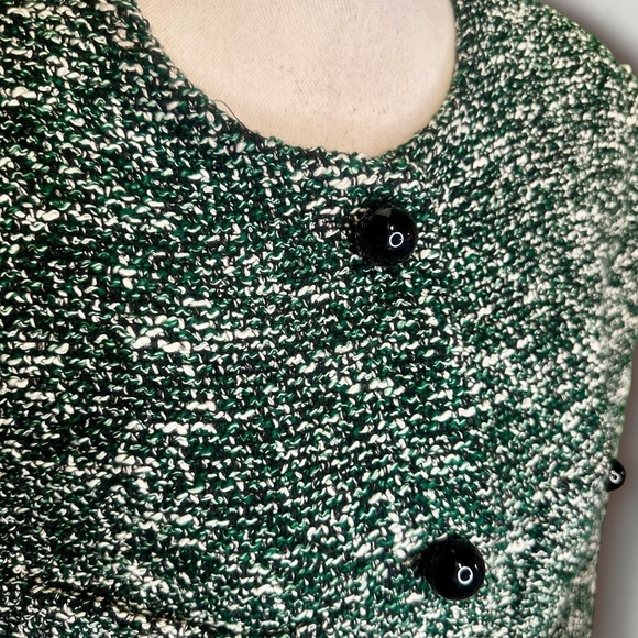 NWOT Mango Tweed Jacket with Buttons in Green & Black Women’s Plus Size 2XL - Picture 16 of 16